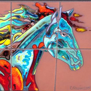 Fire Horse #1 Fine Art Mural